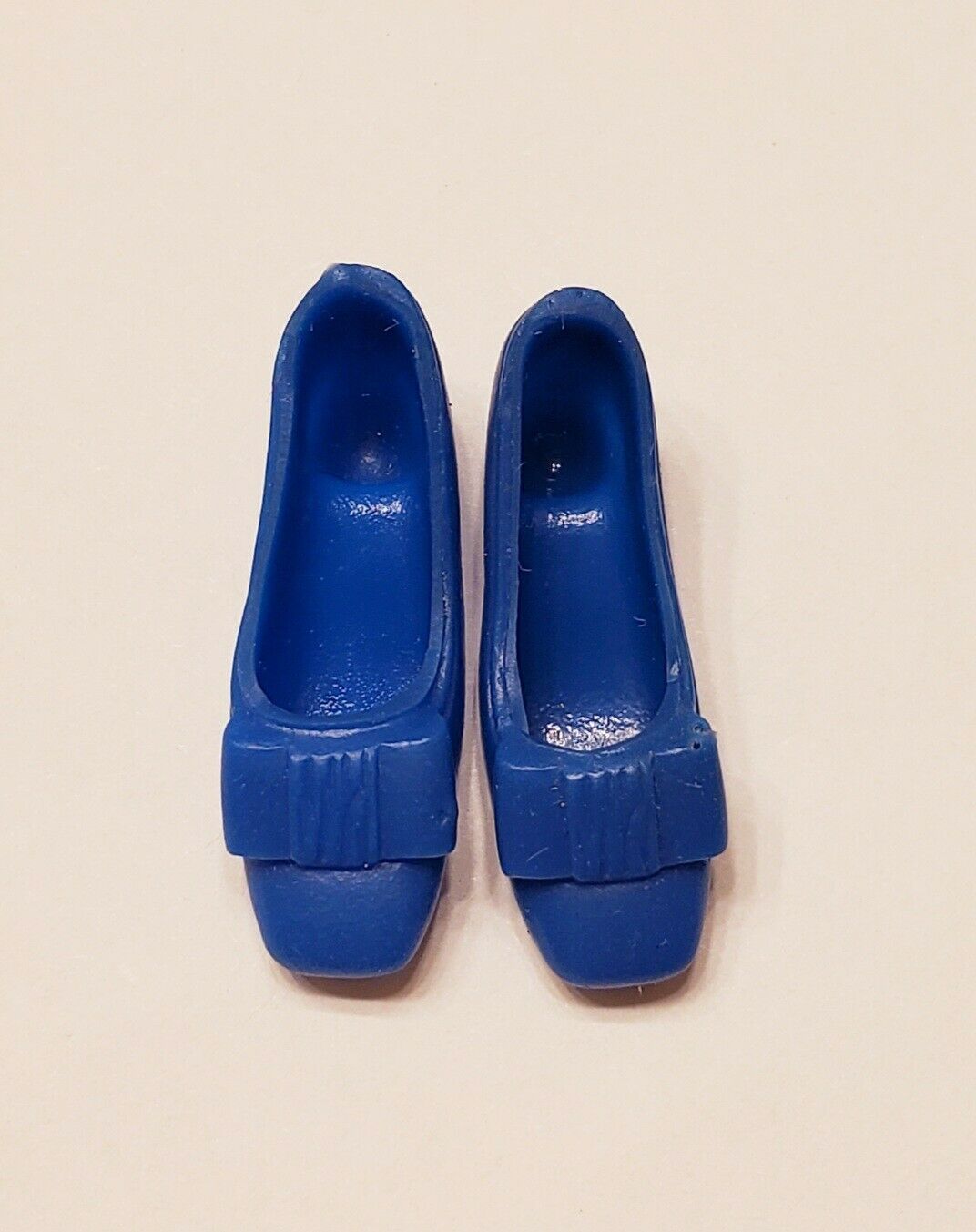 Vintage Barbie Royal Blue Soft Bow Heels Shoes  Vg